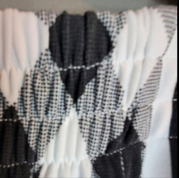 Norma Kamali Boyfrend Diamond Plaid Sport Stripe Pant - Picture 5 of 7